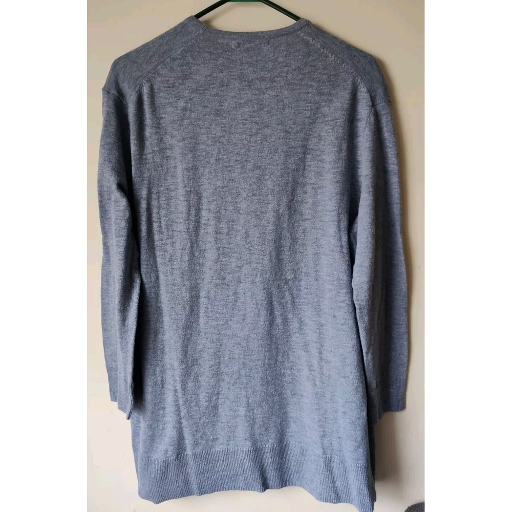 Madewell Summer Ryder Cardigan Sweater Women Open Front Pockets Sz M Heather Ice - Picture 2 of 5